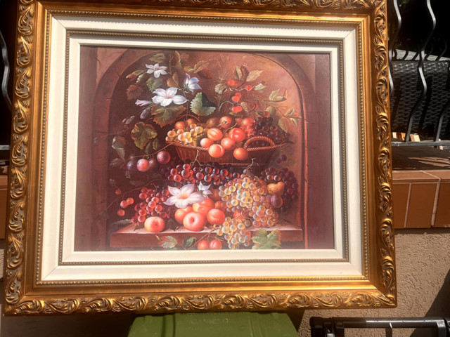 Artex Editions Fruits Painting w/Frame COA - photo 4
