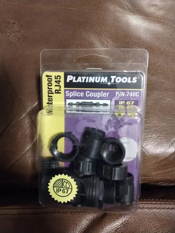 Lot 5 Platinum Tools Waterproof RJ45 Coupler thumbnail