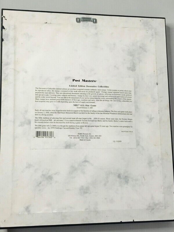 2001 NHL All Star Game Post Masters Limited - photo 2