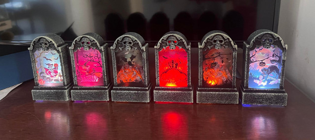OSALADI 6pcs Halloween LED Graveyard Tombstones Halloween - photo 4
