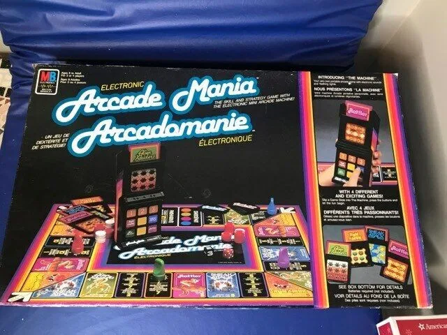 Vintage Electronic Arcade Mania Board Game Milton Bradley 1983 thumbnail