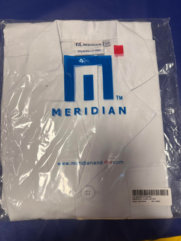 Meridian XS Unisex Classic White Lab Coat Many Available