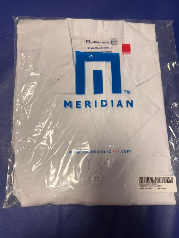 Meridian XS Unisex Classic White Lab Coat Many Available - photo 2