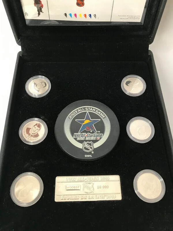 2003 CANADA NHL ALL STAR STAMP AND MEDALLION SET thumbnail
