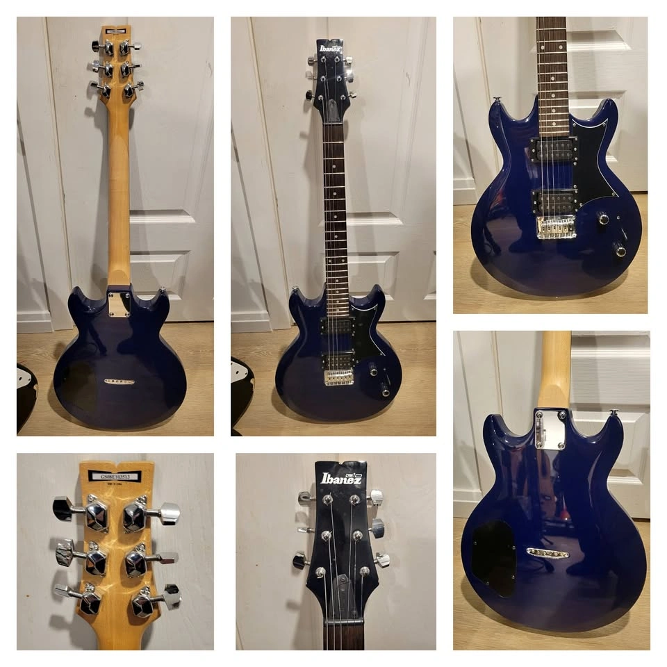 $270 Ibanez GAX70 Electric Guitar - HH - Navy Metallic