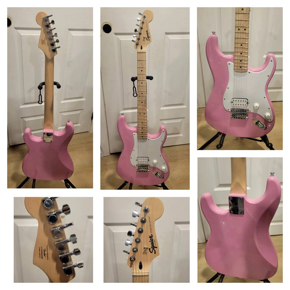 $250 Squier Sonic Stratocaster - Maple Fingerboard - Flash Pink