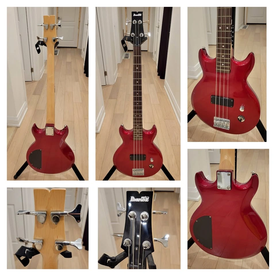 $270 Ibanez GIO GAXB150 Electric Bass – Metallic Red