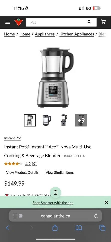 Instant Ace Nova Cooking Blender - photo 5