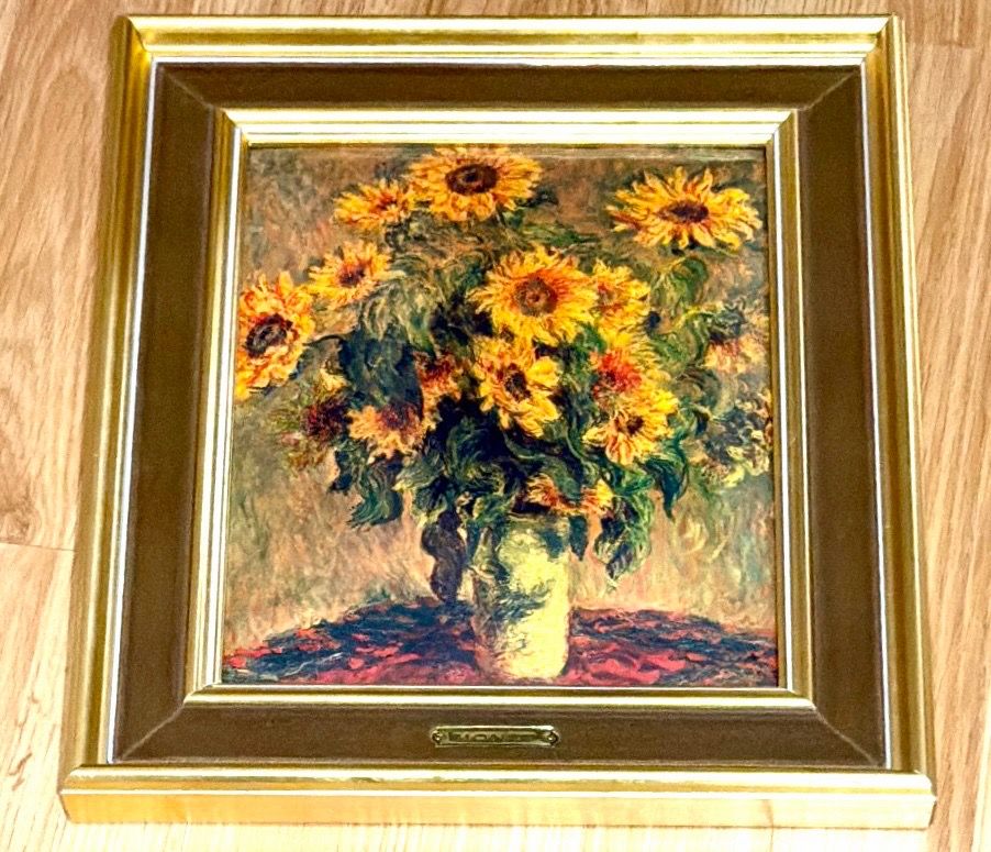Claude Monet Sunflowers Hand Hammered Reprint Art Print - photo 3