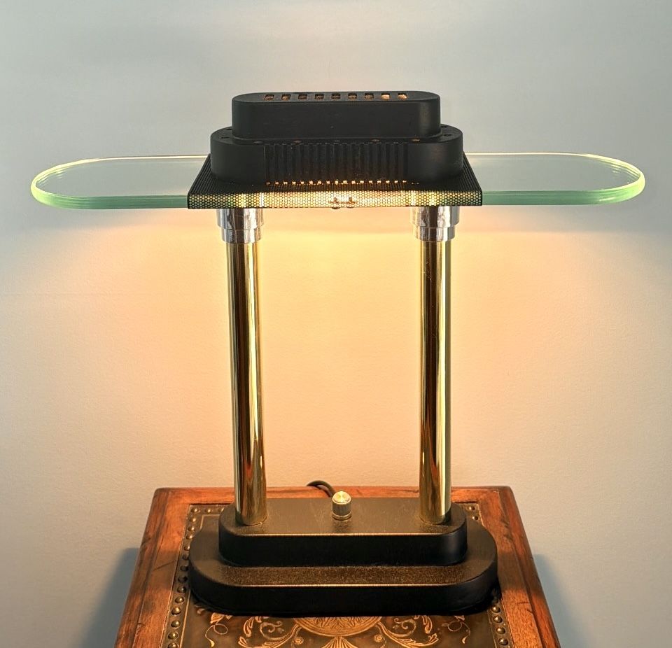 Postmodern Bankers Style Halogen Desk Lamp by Robert Sonneman fo - photo 2