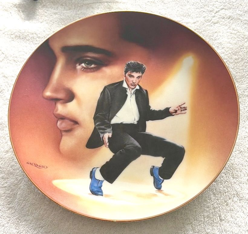 Elvis Presley "Blue Suede Shoes" Collector Plate - Delphi Hit Pa - photo 2