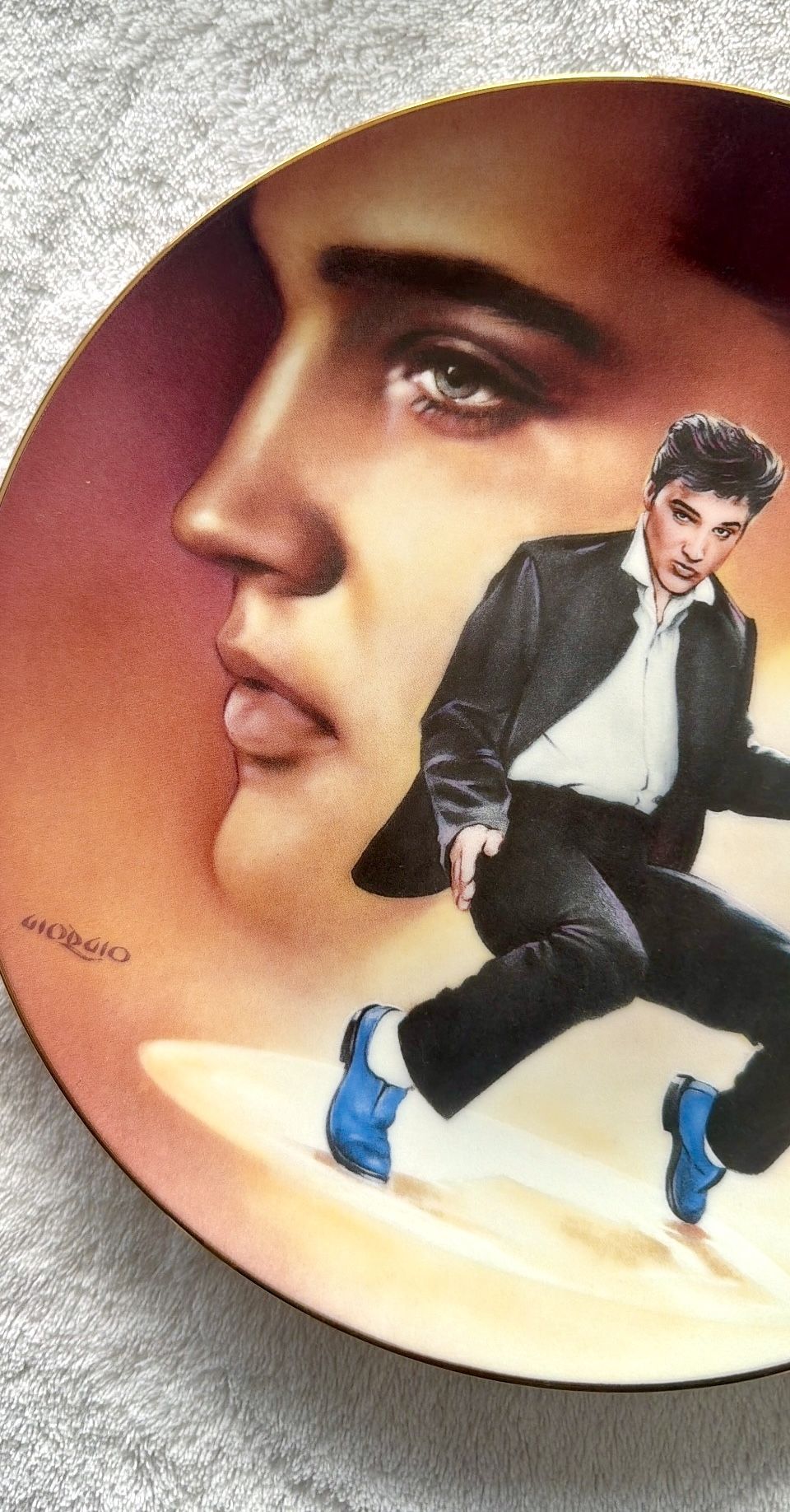 Elvis Presley "Blue Suede Shoes" Collector Plate - Delphi Hit Pa - photo 3