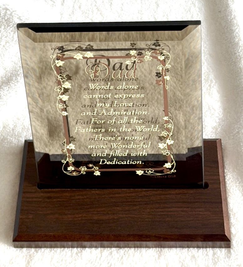 Dad Poem Beveled Edged Keepsake with Wooden Stand - photo 3