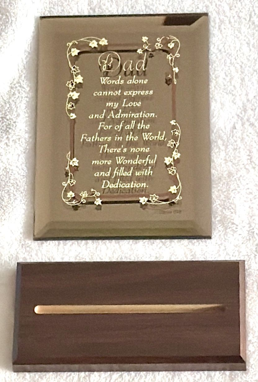 Dad Poem Beveled Edged Keepsake with Wooden Stand - photo 4