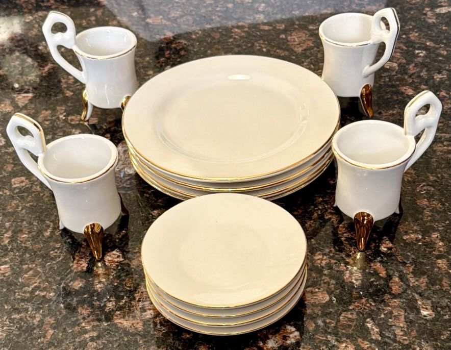 Demitasse Set - Rare Living Quarters Stoneware 3 Leg Tea/Coffee - photo 5