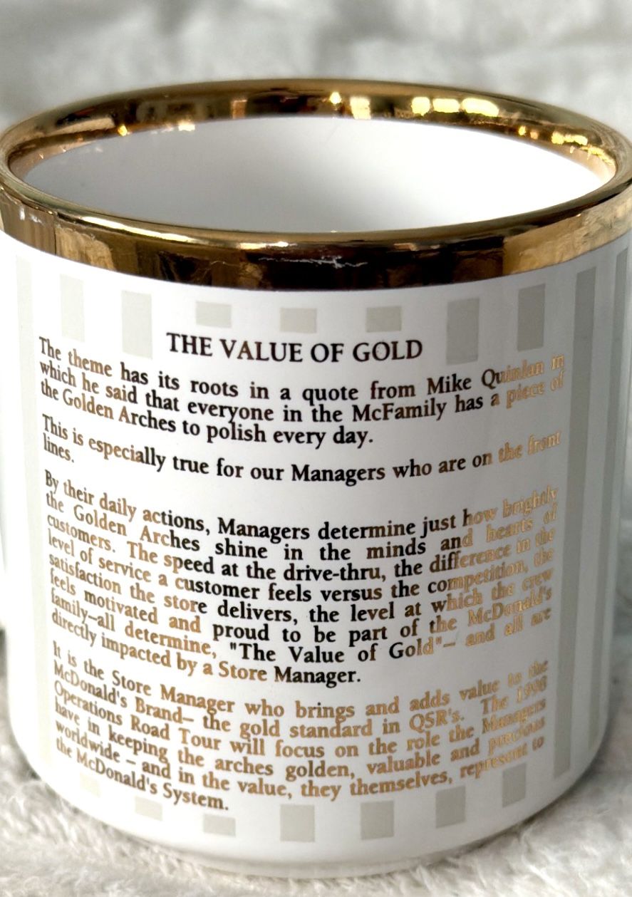 McDonald's Gold Value Mugs (Set of 2) - 1990s Vintage - photo 3