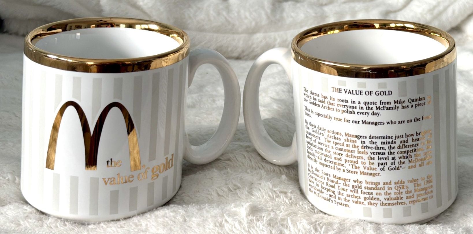 McDonald's Gold Value Mugs (Set of 2) - 1990s Vintage - photo 4