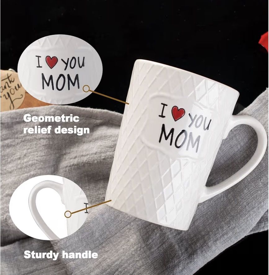 I Love You Mom Mug - 16oz Ceramic, Dishwasher & Microwave Safe - photo 4