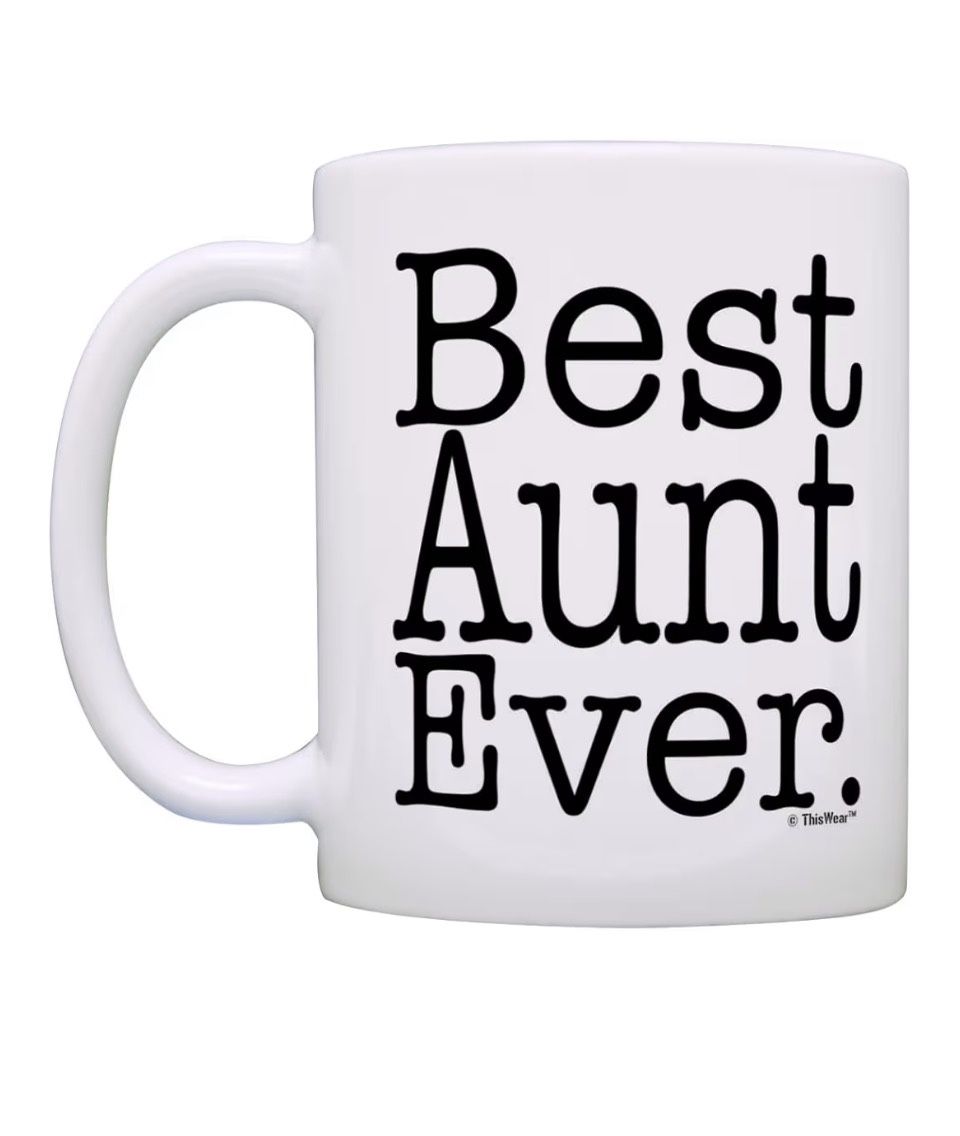 Aunt Gift Ceramic Coffee Mug with Handle - 11oz - Brand New!