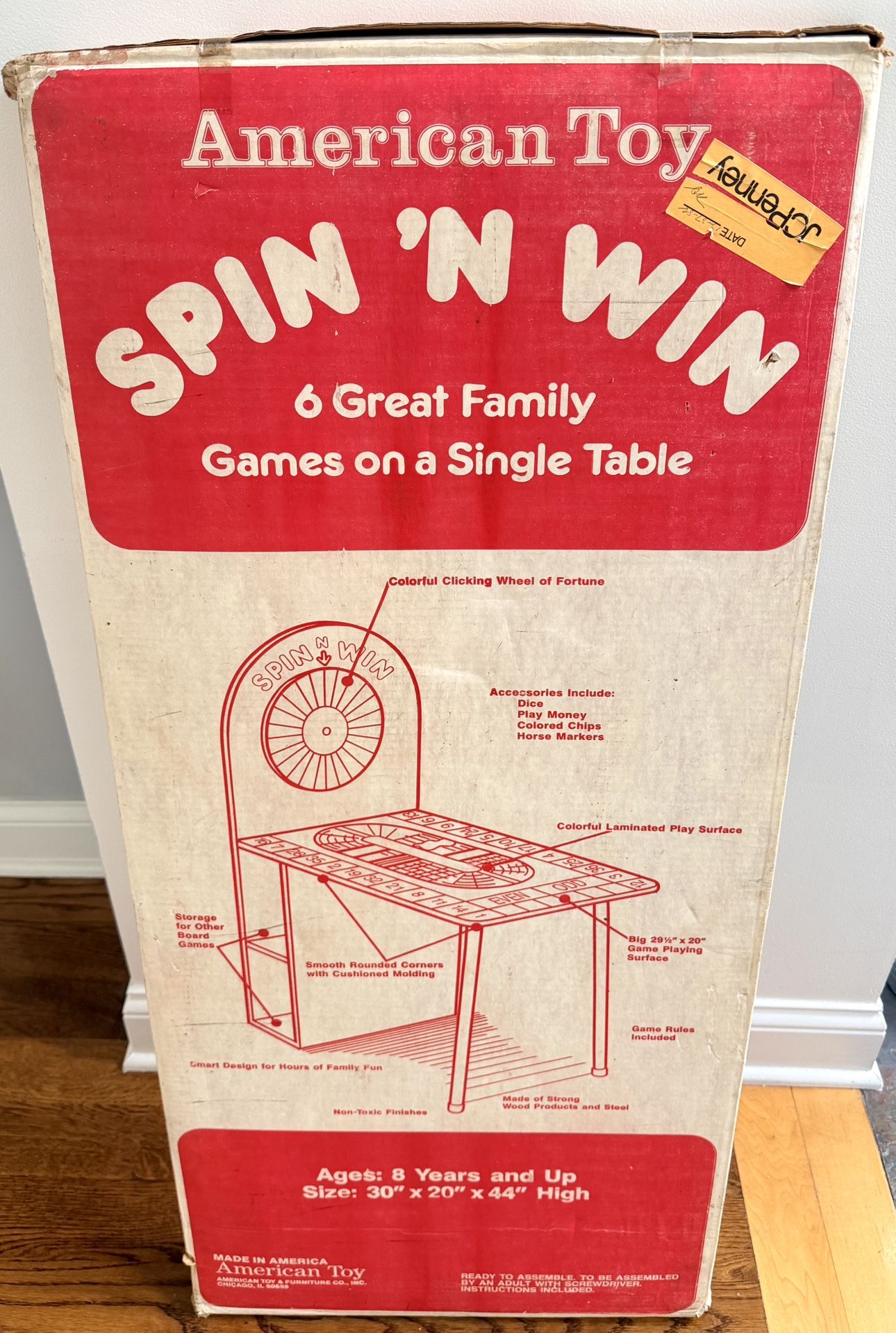 Vintage Spin 'N Win Multi-Game Table - New & Sealed 1988