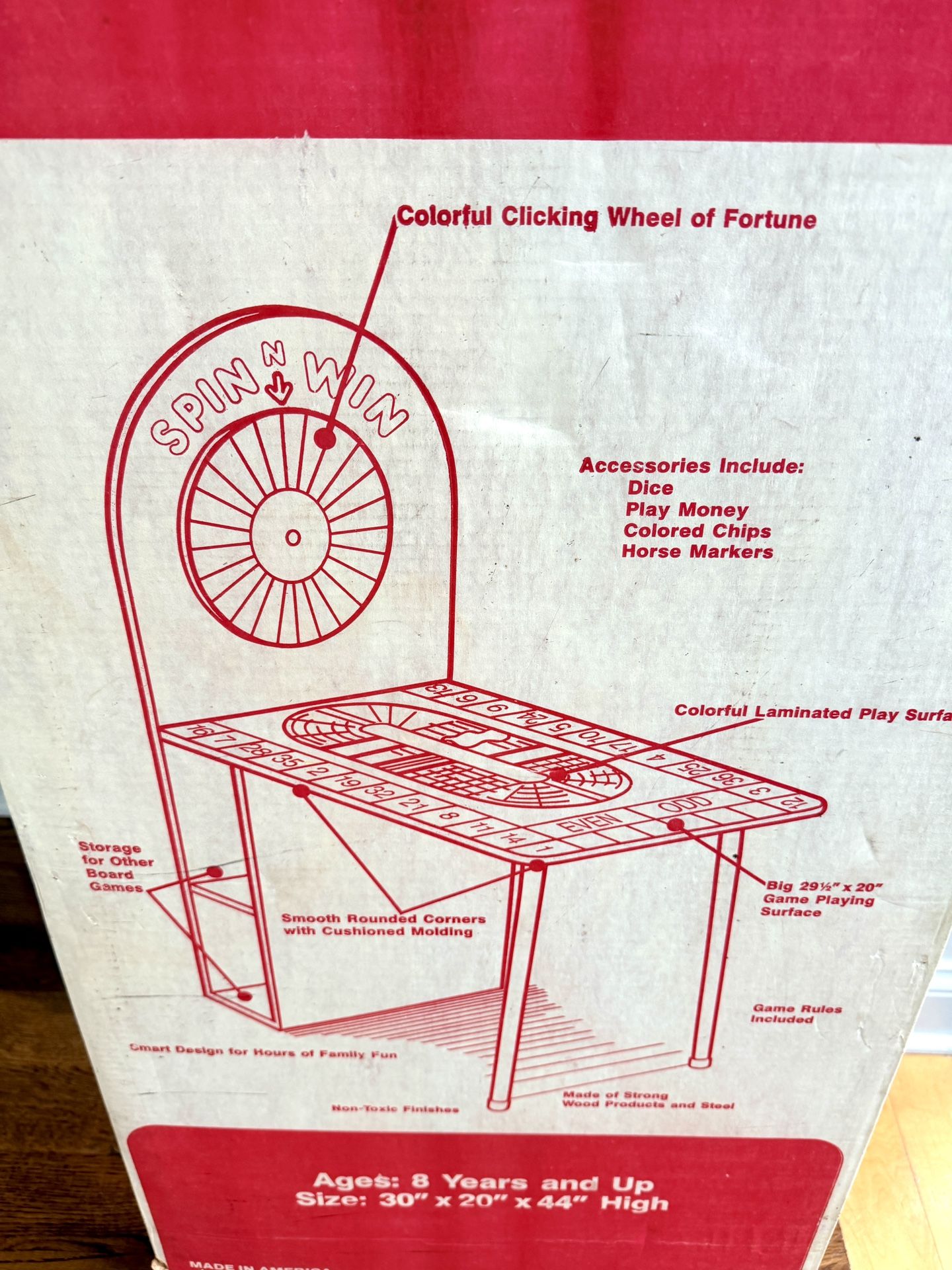 Vintage Spin 'N Win Multi-Game Table - New & Sealed 1988 - photo 3