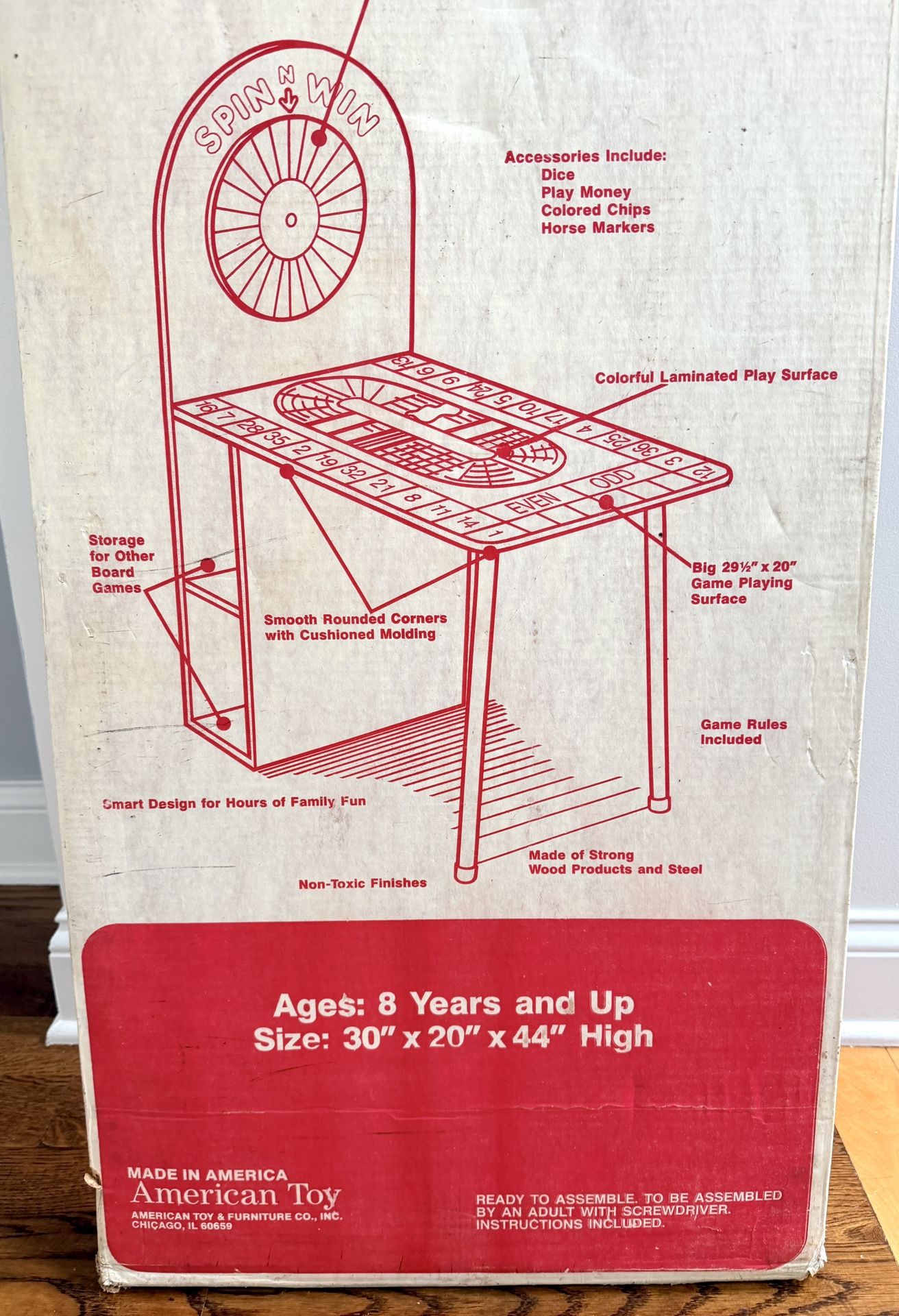 Vintage Spin 'N Win Multi-Game Table - New & Sealed 1988 - photo 5