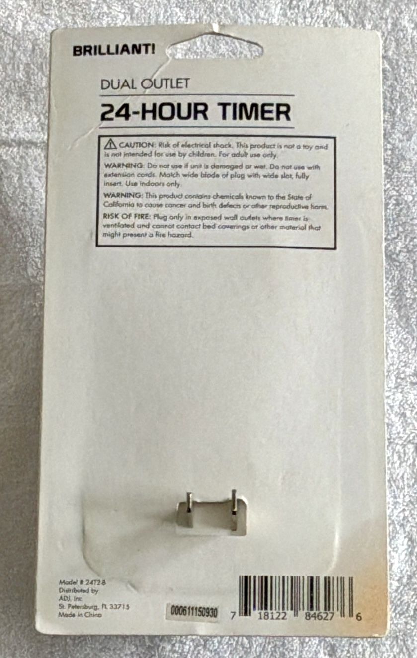 Brillianti Dual Outlet 24-Hour Programmable Timer - New - photo 2