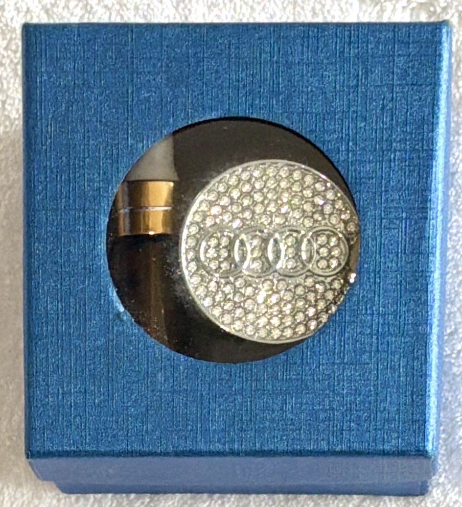 Audi Metal Rhinestone Air Freshener - New in Box!