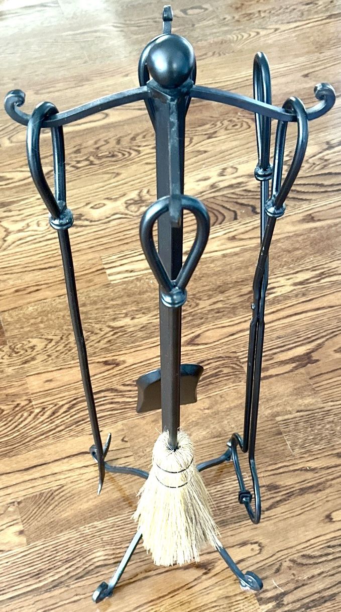 5-Piece Iron Fireplace Tool Set - Unused! - photo 2
