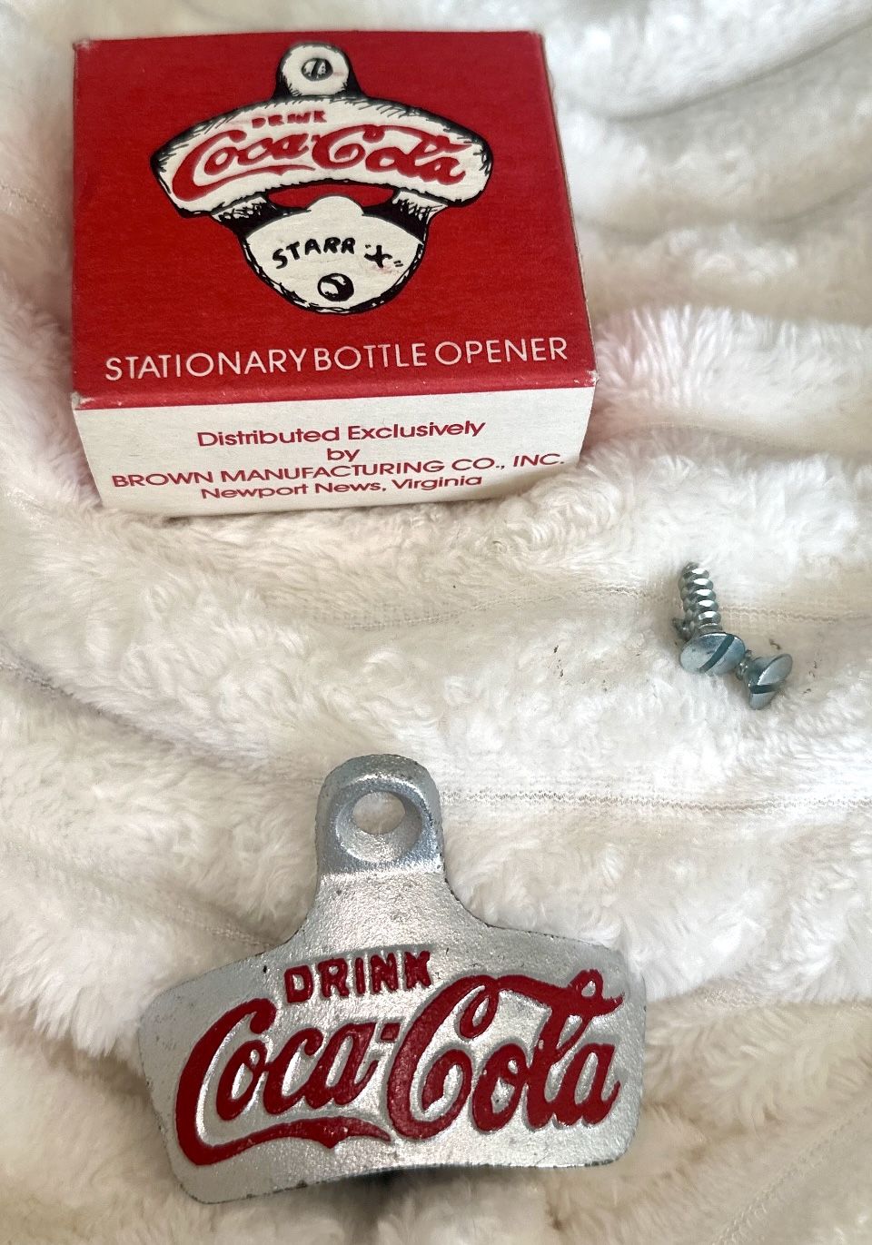 Vintage Coca-Cola Starr X Wall Mount Bottle Opener - New in Box - photo 2