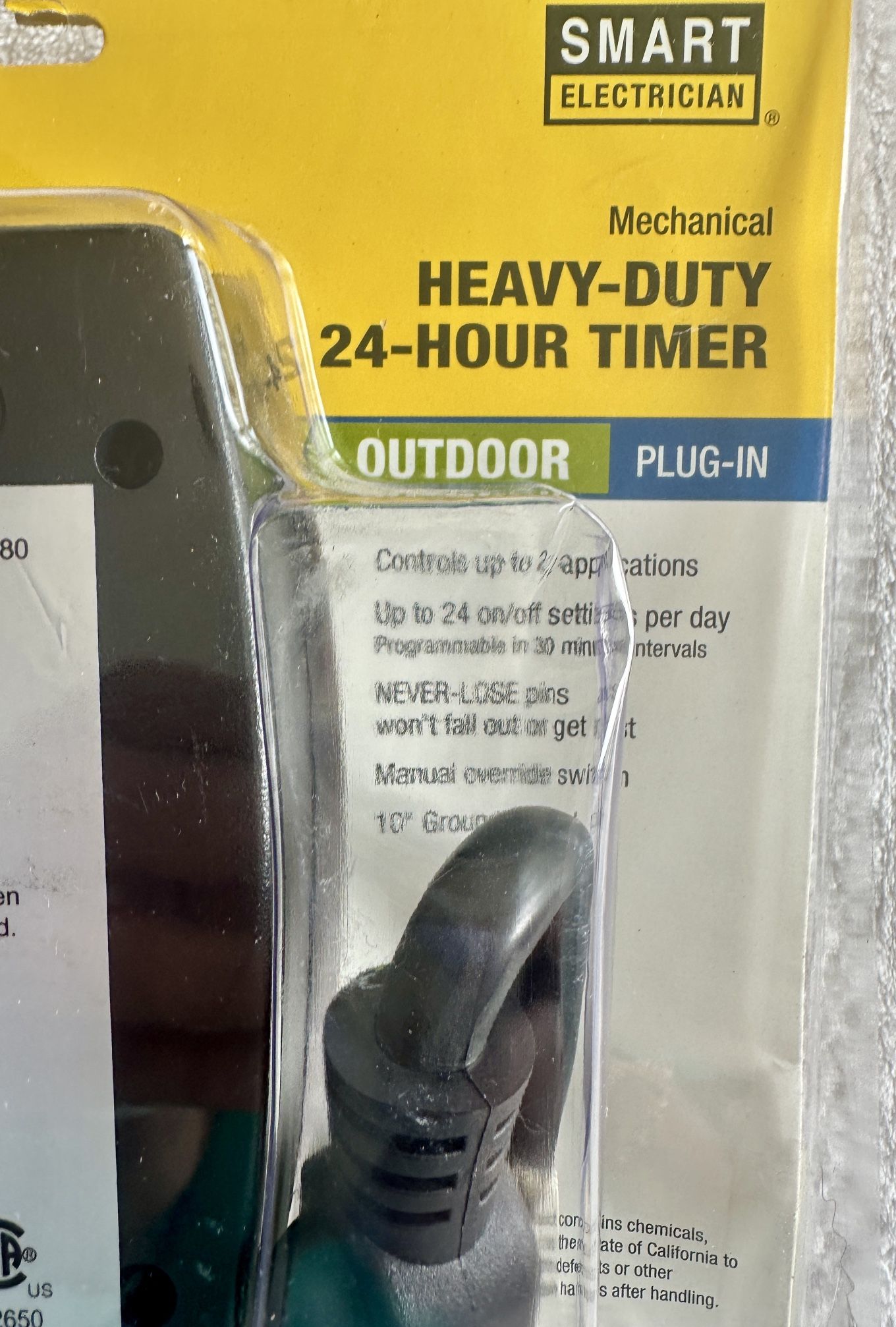 Mechanical Heavy-Duty 24-Hour Outdoor Timer. New-sealed package! - photo 3