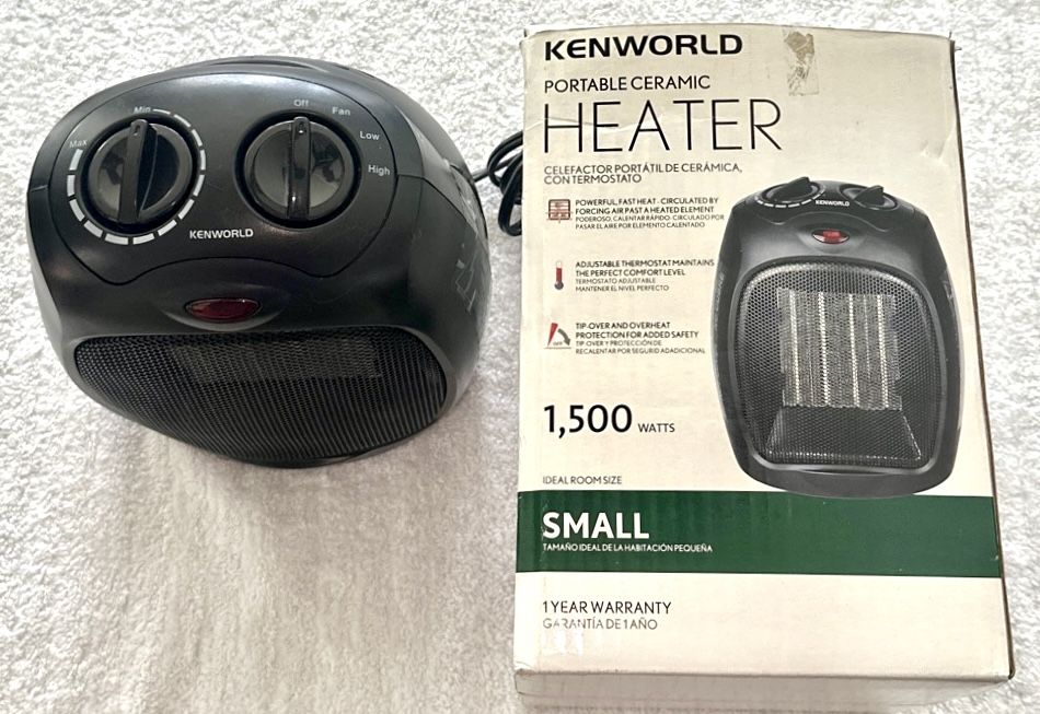 Kenworld Portable Ceramic Heater - 1500W - New in Box! - photo 2