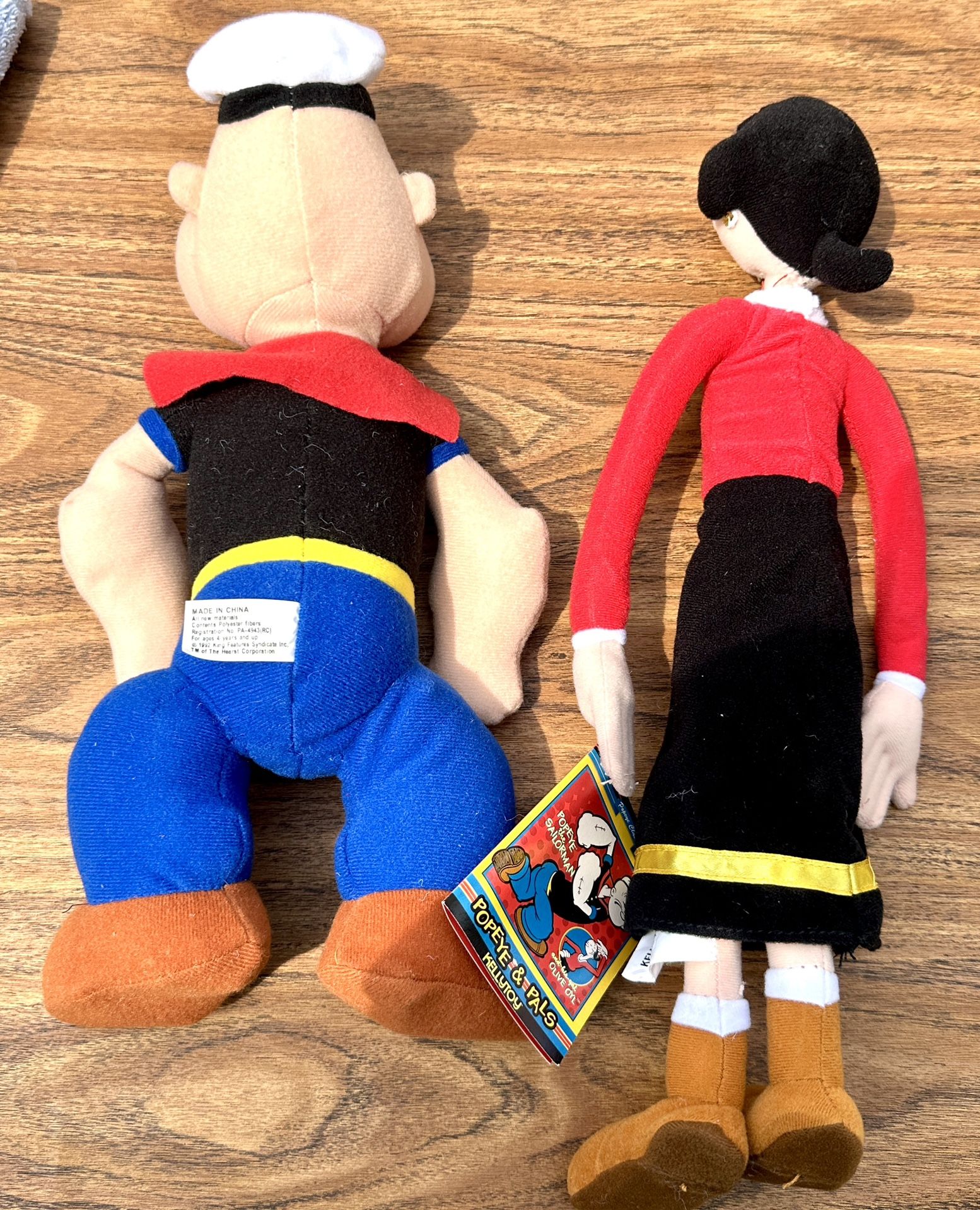Popeye & Olive Oil Plush Toys - Set of 2 Vintage New! - photo 3