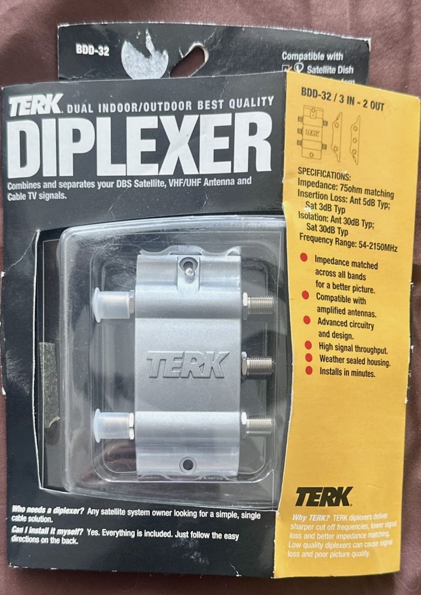 Terk BDD Dual Satellite Indoor/Outdoor Diplexer