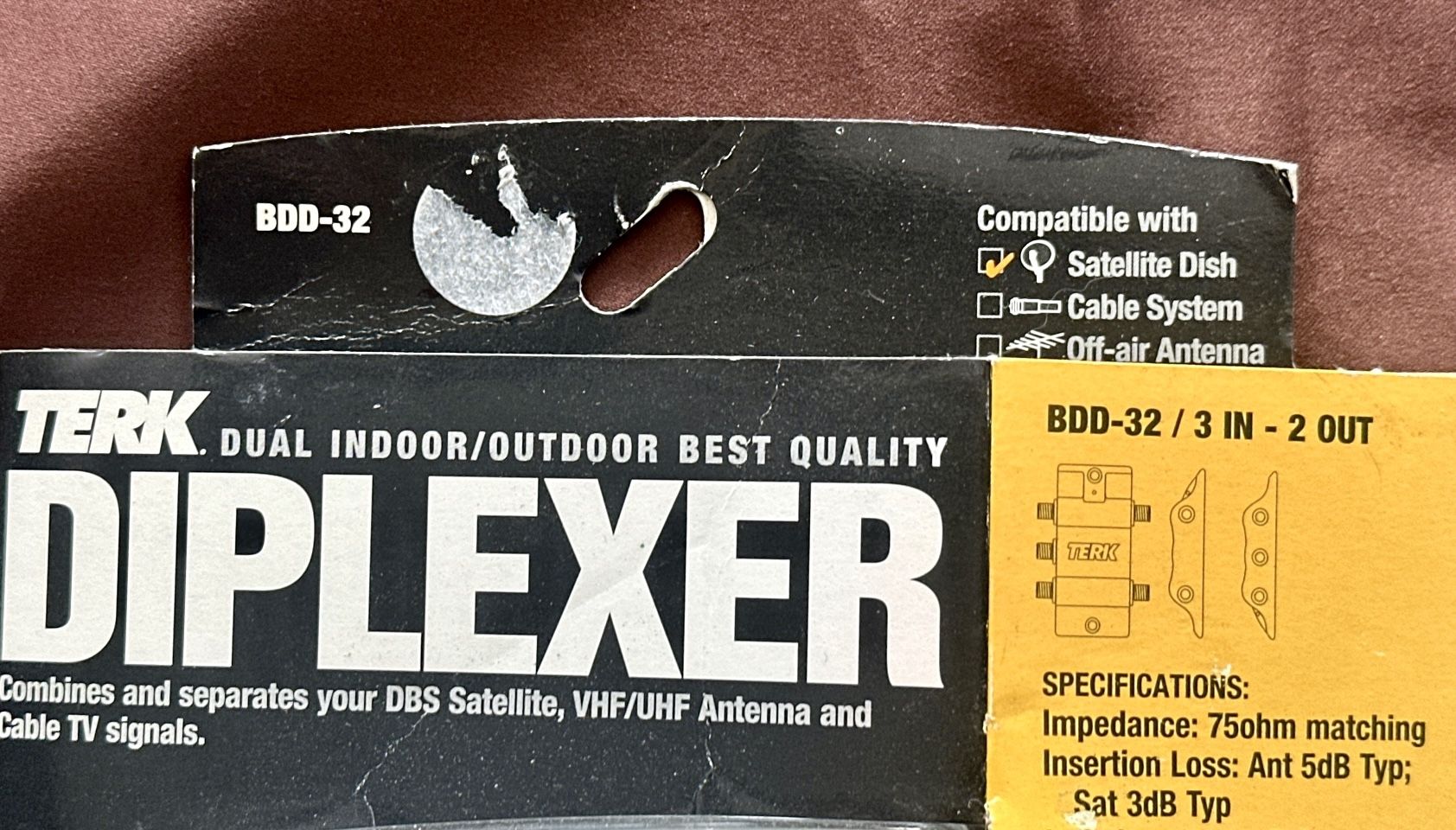 Terk BDD Dual Satellite Indoor/Outdoor Diplexer - photo 4