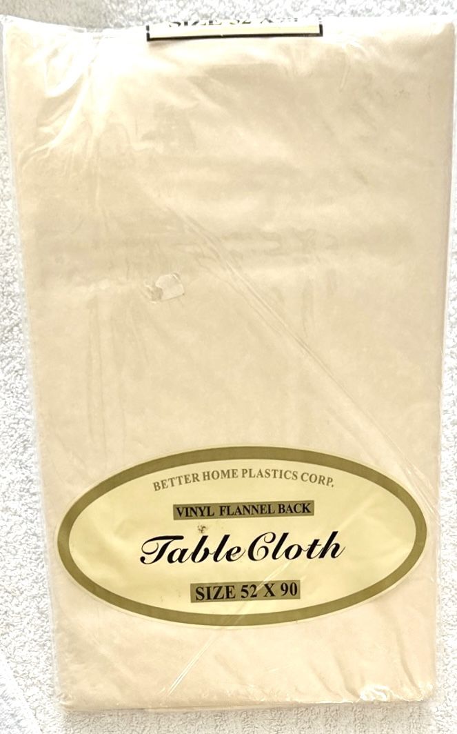 Vinyl Flannel-Backed Tablecloth - 52"x90" Oblong - Home Trends
