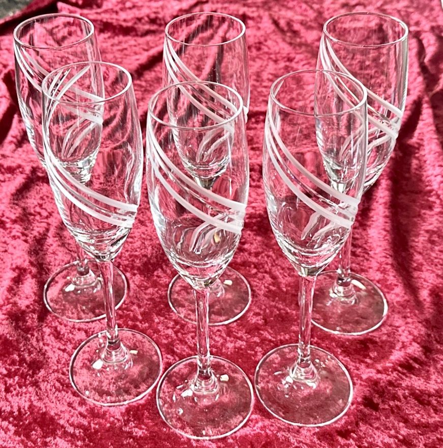 Cristal D’Arques Farandole Champagne Flutes - Set of 6 Vintage - photo 2