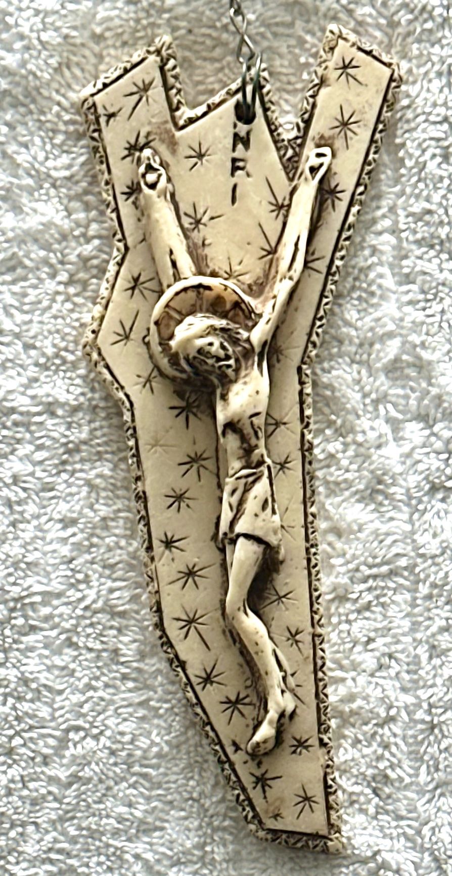 Vintage Wall Rosary - Virgin Mary & Jesus - Made in Italy - photo 4