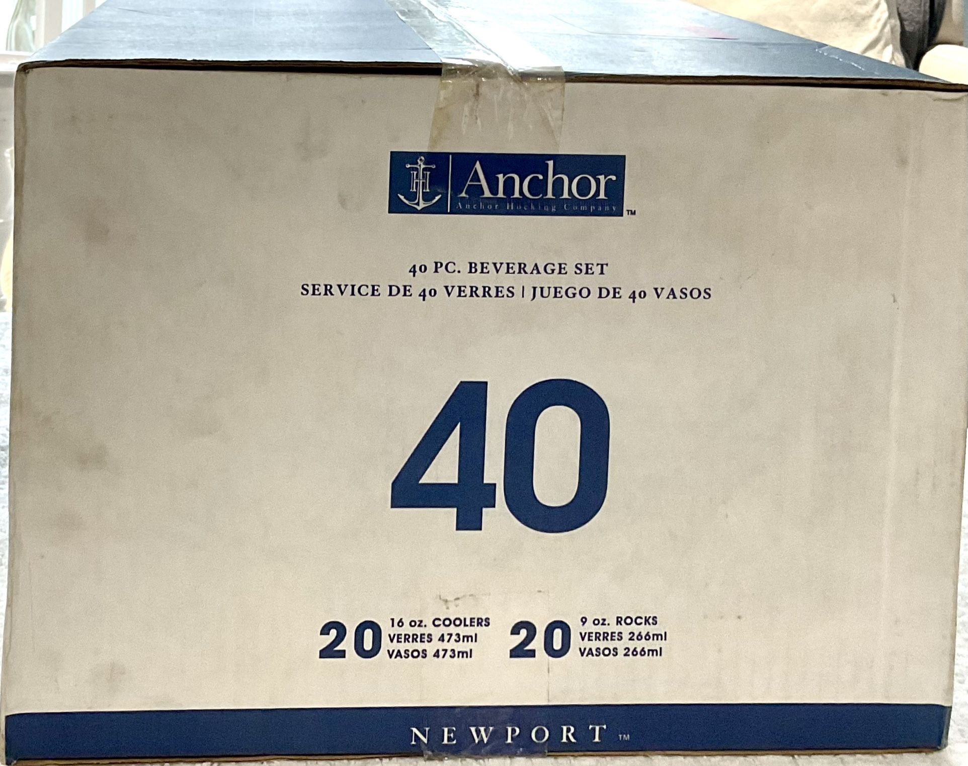 Anchor Hocking 40 Pc Glass Beverage Set - Newport Collection (20 - photo 3