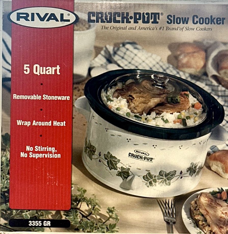 Rival 5 Quart Crock Pot Slow Cooker - Vintage - New in Box - photo 2