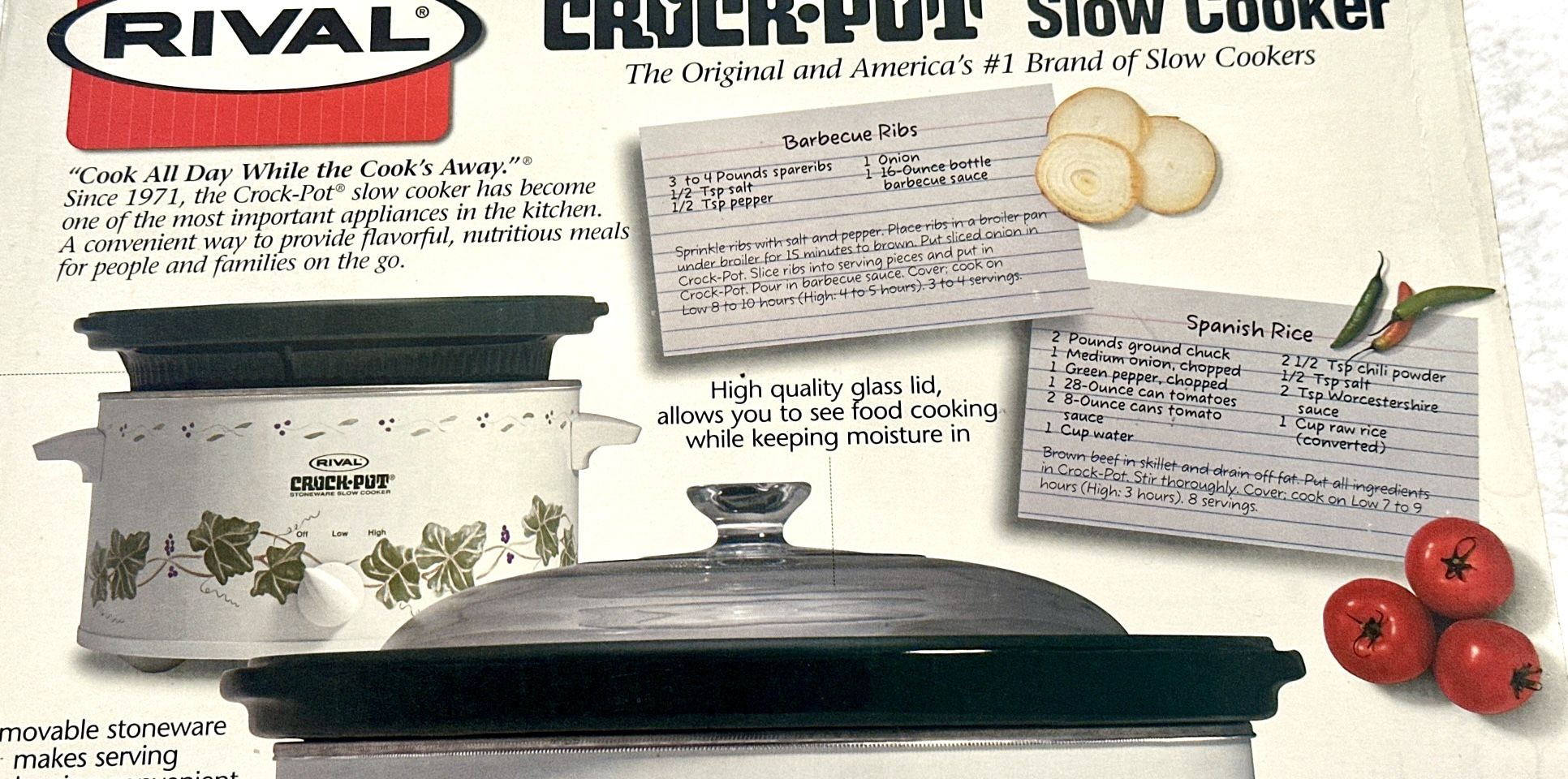 Rival 5 Quart Crock Pot Slow Cooker - Vintage - New in Box - photo 4