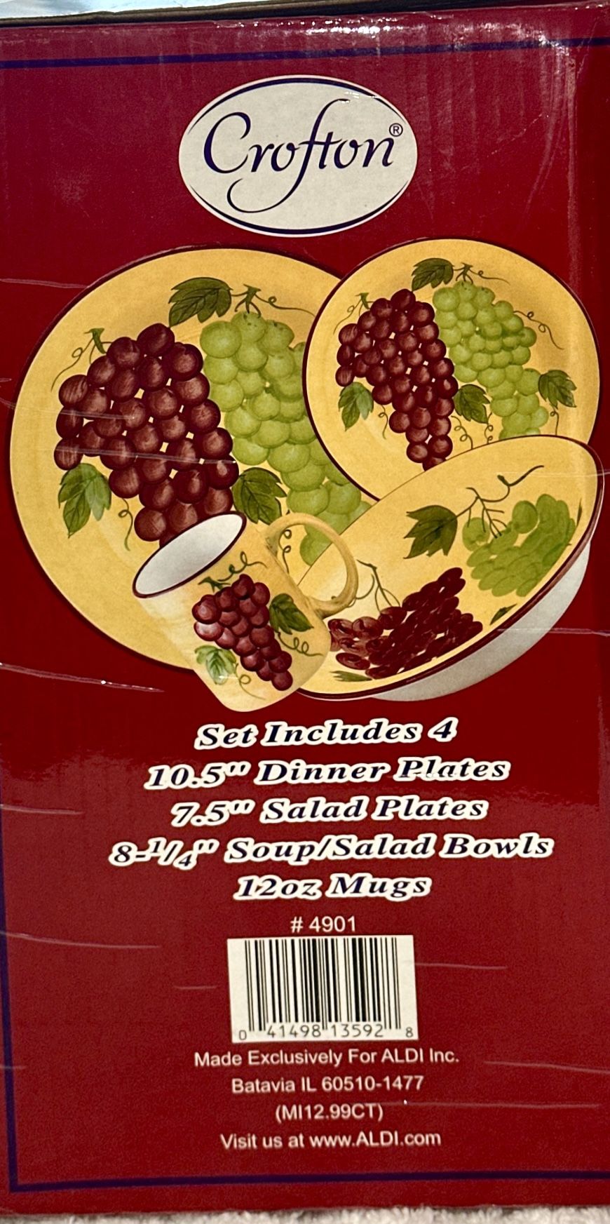 Crofton 16pc Dinnerware Set - Grapes - Service for 4 - New in Bo - photo 2