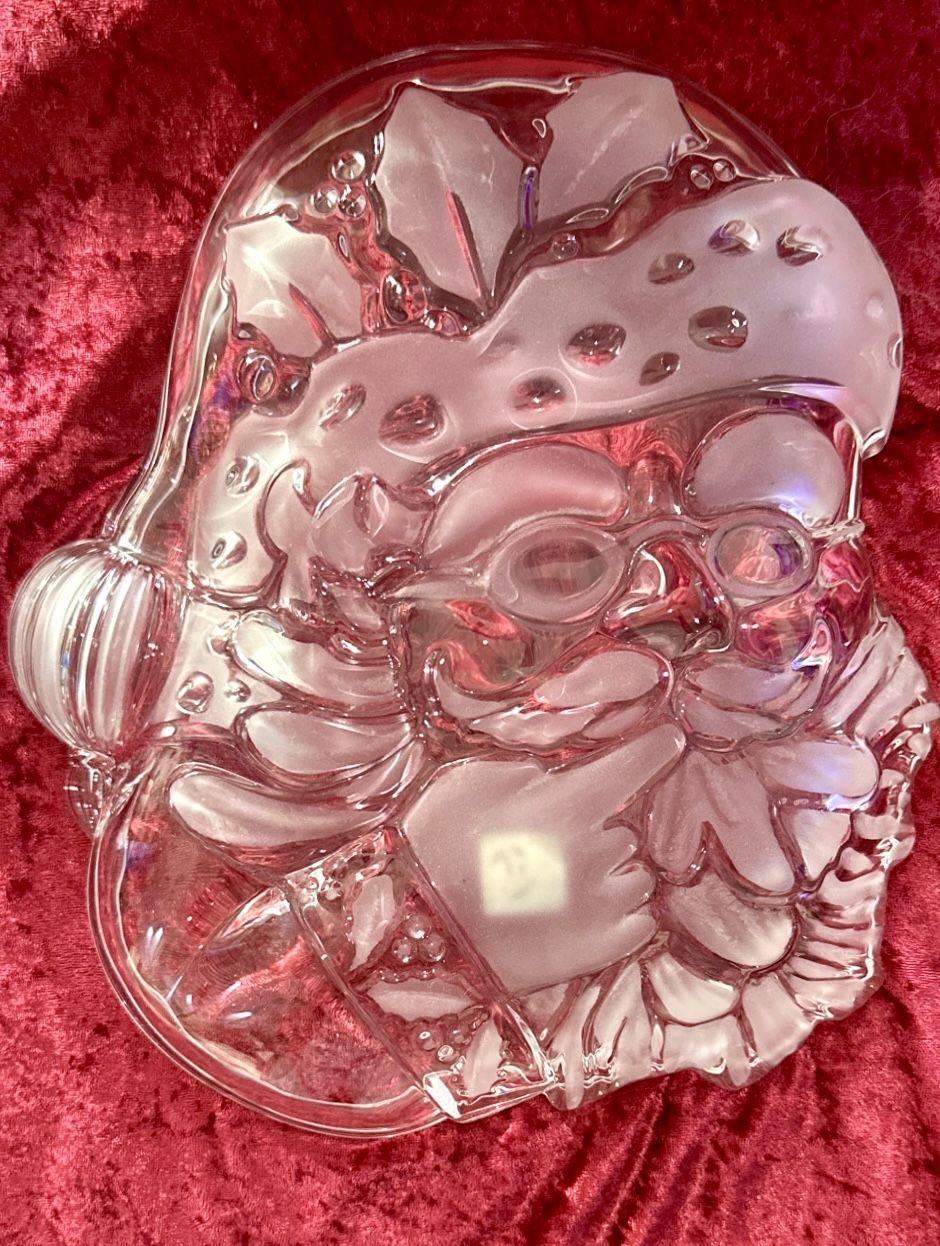 Mikasa Santa Hostess Server - Frosted Glass - 11" - New - photo 2