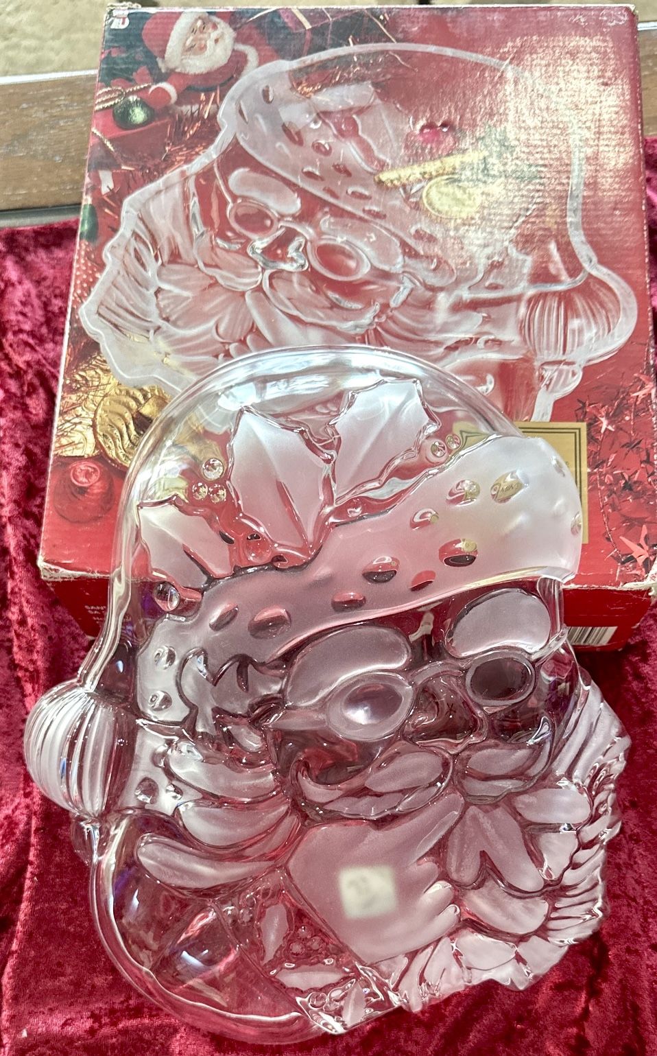 Mikasa Santa Hostess Server - Frosted Glass - 11" - New - photo 5