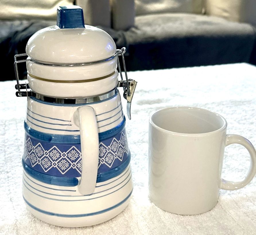 Lighthouse Canister shaped like a tea pot w/ Coffee Cup - photo 5