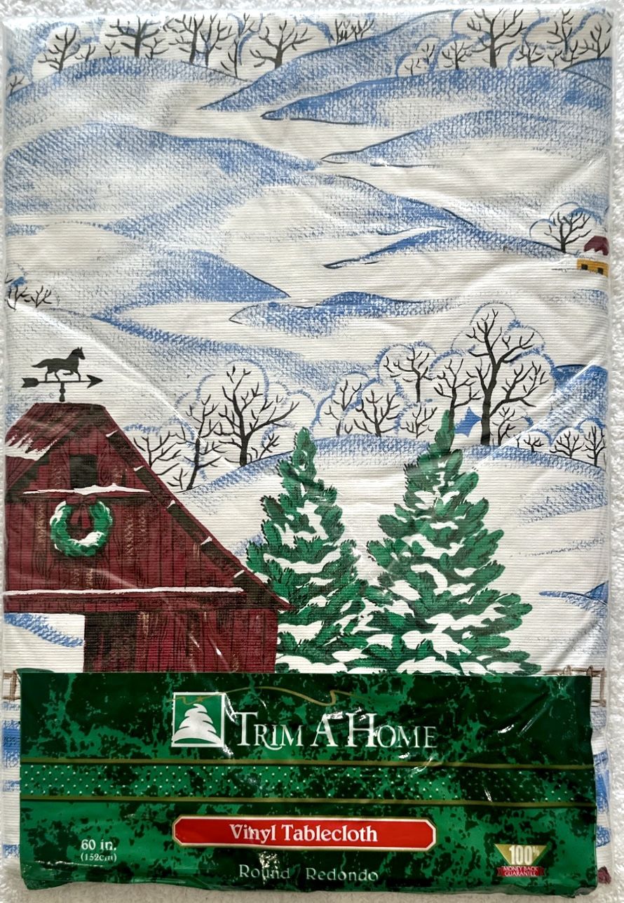 Set of 3 Holiday Vinyl Tablecloths - 60" Round - photo 3