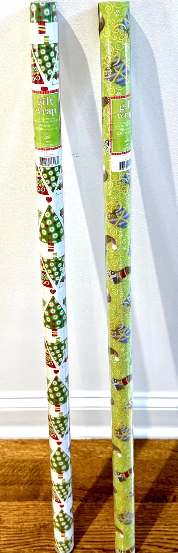 Holiday Christmas Wrapping Paper Rolls Set of 2 Rolls-90 Sq. Ft.