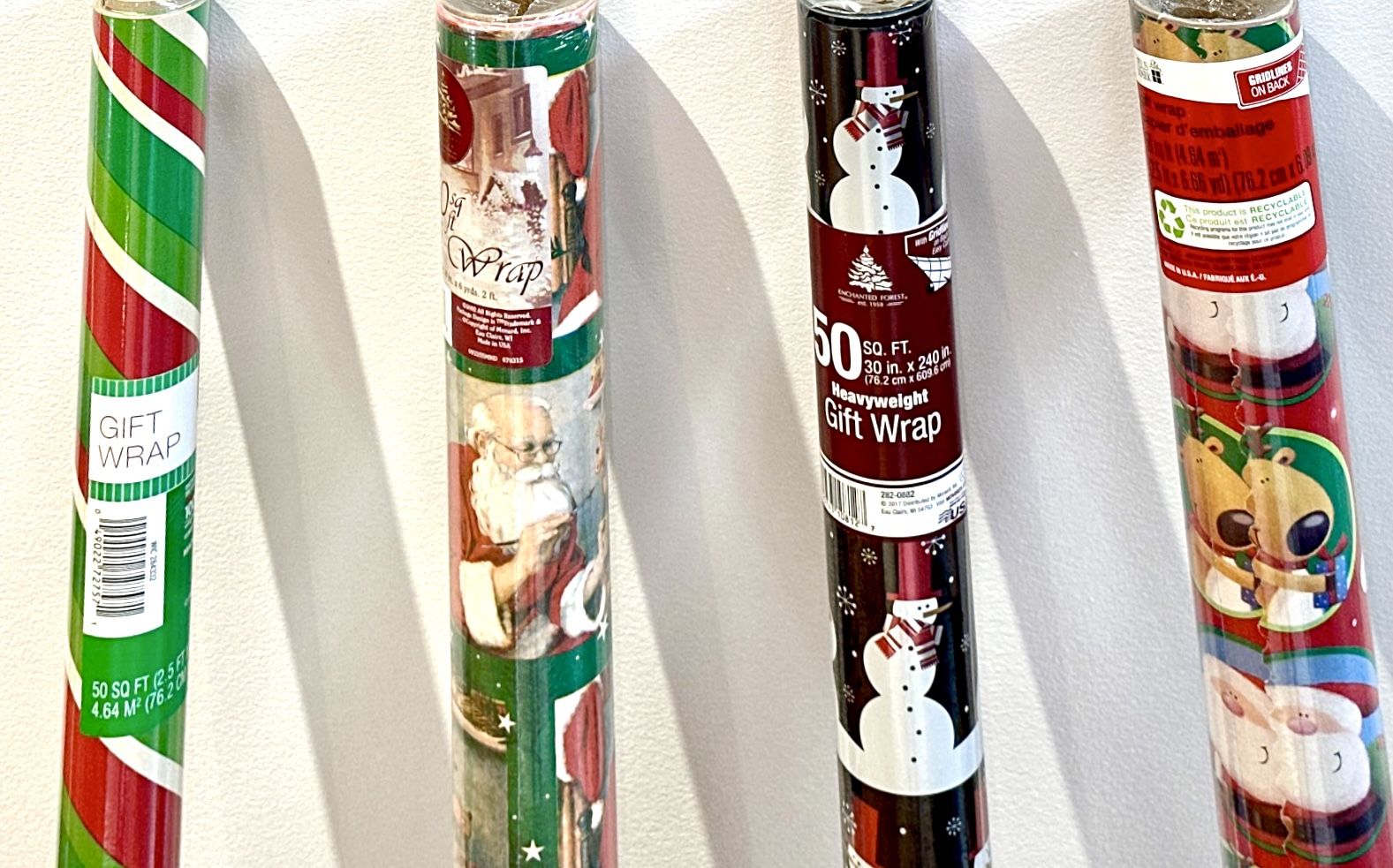 Holiday Christmas Wrapping Paper Rolls Lot of 4 Rolls - photo 2