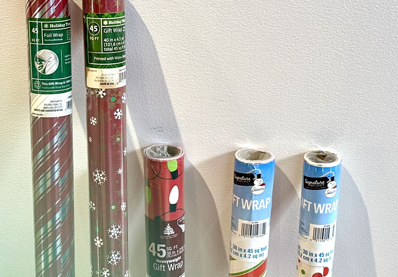 Holiday Christmas Wrapping Paper Rolls Lot - 5 Rolls - photo 2