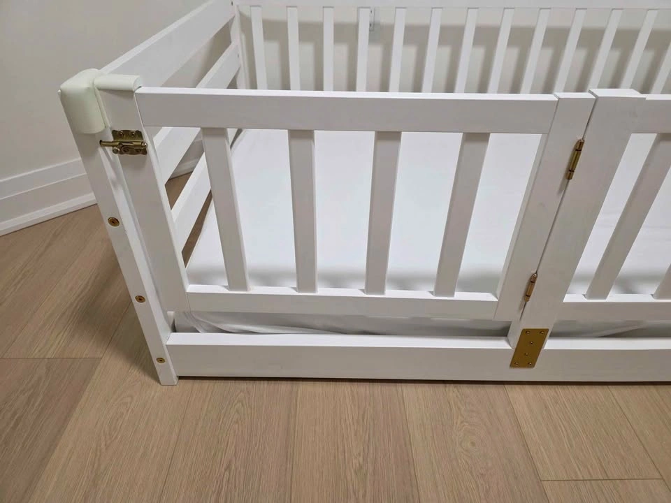 White Wooden Toddler Bed Frame - Montessori Floor Bed - photo 5